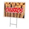 Signmission Churros Yard Sign & Stake outdoor plastic coroplast window, C-2436 Churros C-2436 Churros - alternate 1